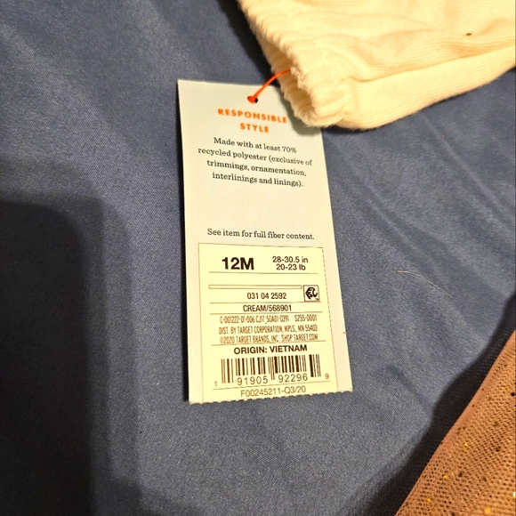 Cat & Jack /12M/Cream - Picture 5 of 6